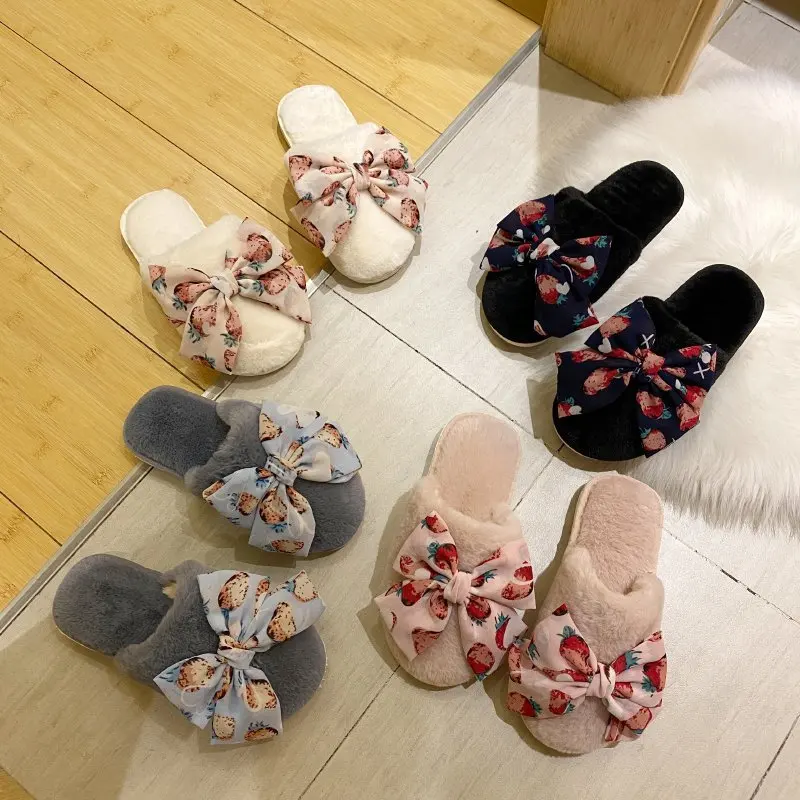 Home Slippers Women Winter Warm Shoes Woman Slip on Slides Female Flower Bow Knot Faux Fur Slippers Women Shoes Plus Size
Home Slippers Women Winter Warm Shoes Woman Slip on Slides Female Flower Bow Knot Faux Fur Slippers Women Shoes Plus Size