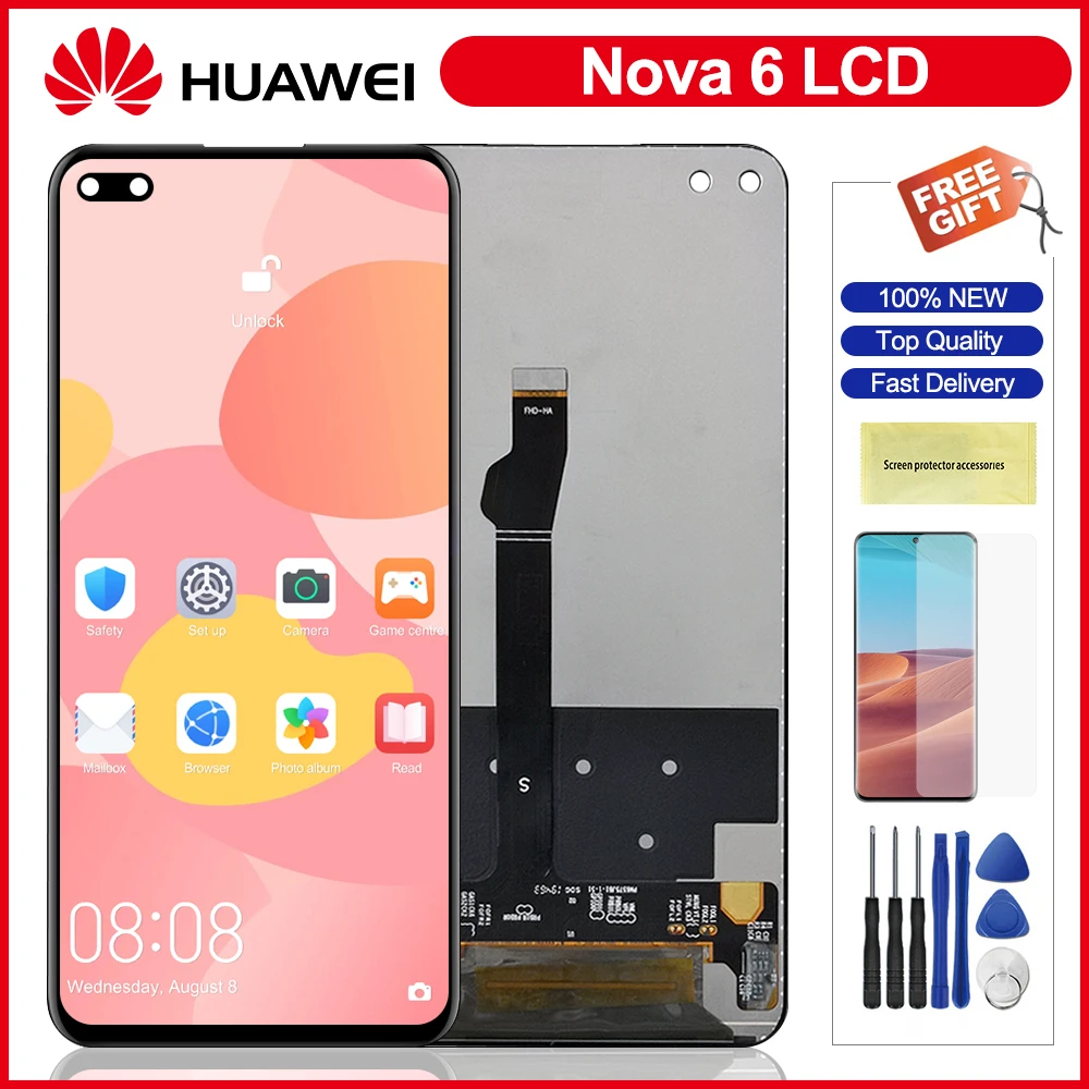 ЖК-дисплей 6,57 дюймов Nova6 Nova 6 для Huawei Honor View 30, ЖК-дисплей с сенсорным экраном и дигитайзером в сборе для Huawei Nova6, экран
ЖК-дисплей 6,57 дюймов Nova6 Nova 6 для Huawei Honor View 30, ЖК-дисплей с сенсорным экраном и дигитайзером в сборе для Huawei Nova6, экран