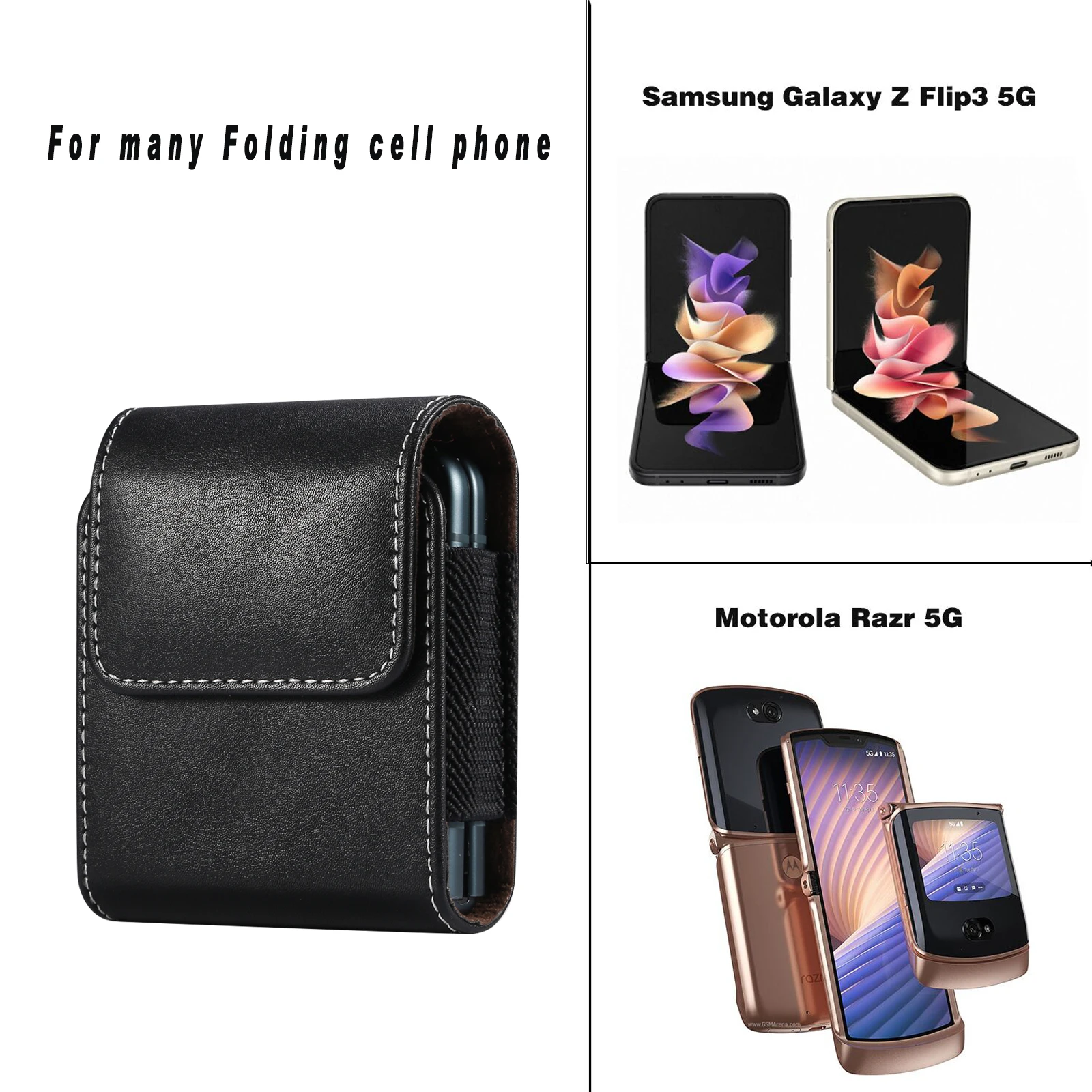 Genuine Leather Phone Bag for Folding Screen Phone for Samsung ZFlip3 ZFlip2 Motorola Razr 5g P50 Pocke for Men's Belt Pocket
Genuine Leather Phone Bag for Folding Screen Phone for Samsung ZFlip3 ZFlip2 Motorola Razr 5g P50 Pocke for Men's Belt Pocket