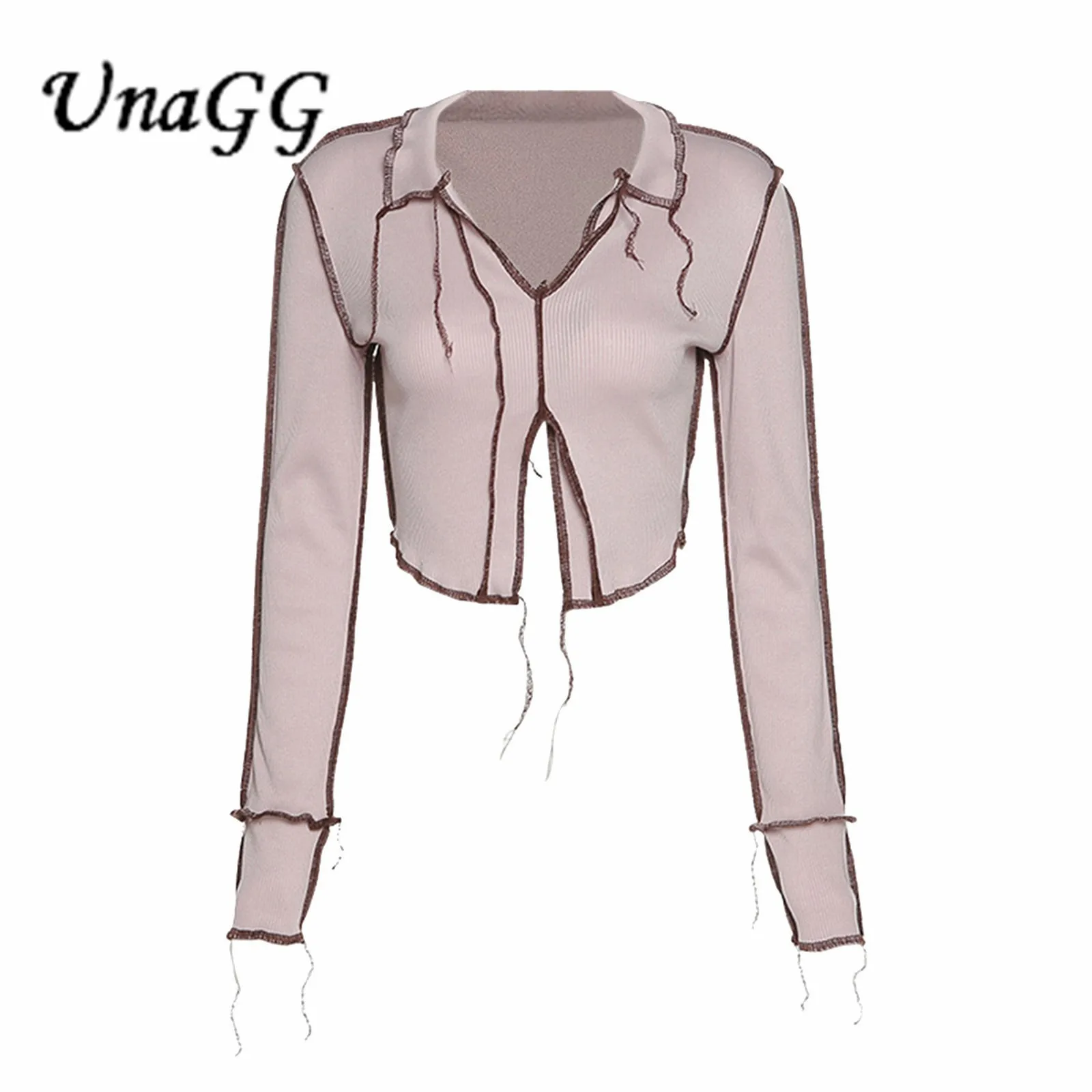 UnaGG Autumn New Patchwork Broken Design Mesh Crop Top For Women Punk Style Long Sleeve T-shirt Street Casual Wear Tees Female #
UnaGG Autumn New Patchwork Broken Design Mesh Crop Top For Women Punk Style Long Sleeve T-shirt Street Casual Wear Tees Female #