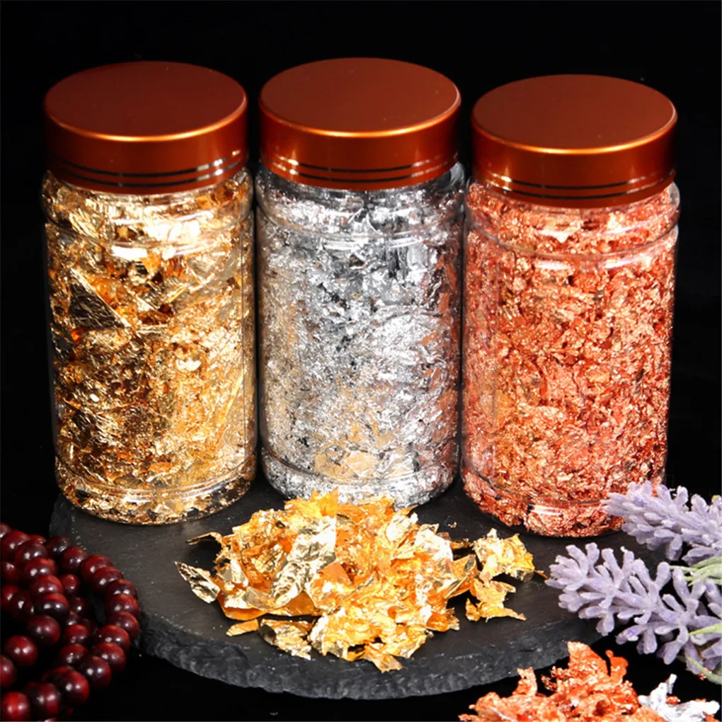 10g Foil Paper DIY Gold Leaf Flake Shiny Luxury Resin Art Decoration Handicrafts Gilding Decoration Jewelry Making Supplies
10g Foil Paper DIY Gold Leaf Flake Shiny Luxury Resin Art Decoration Handicrafts Gilding Decoration Jewelry Making Supplies
