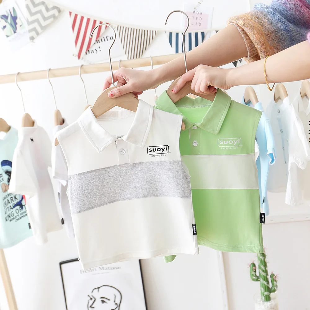 Boys Shirts Stripes sleeveless Summer Top Polo Shirt 2T-7T Jchao Kids Clothes Cotton Camiseta Toddler Boy Tees
Boys Shirts Stripes sleeveless Summer Top Polo Shirt 2T-7T Jchao Kids Clothes Cotton Camiseta Toddler Boy Tees