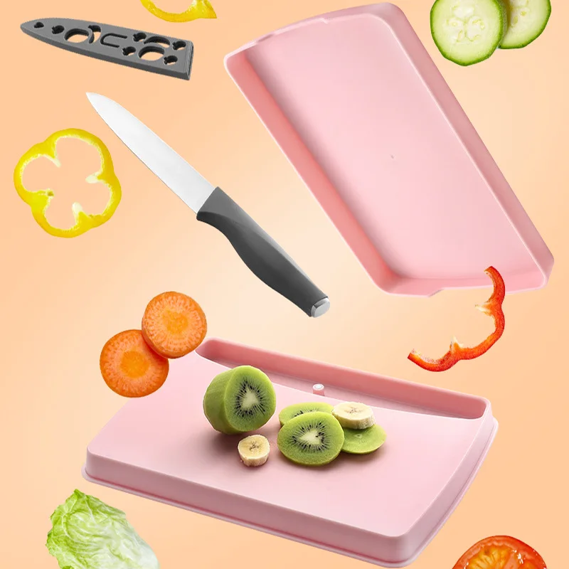 Double-sided plastic cutting board with knife fruit cutting board kitchen thawing board multifunctional
Double-sided plastic cutting board with knife fruit cutting board kitchen thawing board multifunctional