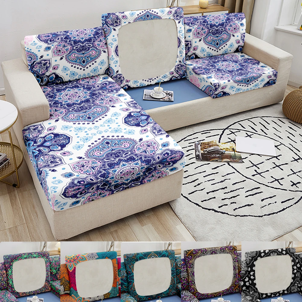 

Bohemian Mandala Elastic Sofa Seat Cushion Cover Stretch 3D Print Seat Cushion Cover Couch Slipcover for Living Room Decoration