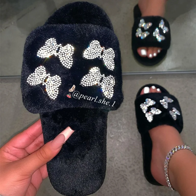 Custom Soft Fashion Winter Warm Closed Toe Fluffy Bling Faux Fur Plush House Fuzzy Slippers
Custom Soft Fashion Winter Warm Closed Toe Fluffy Bling Faux Fur Plush House Fuzzy Slippers