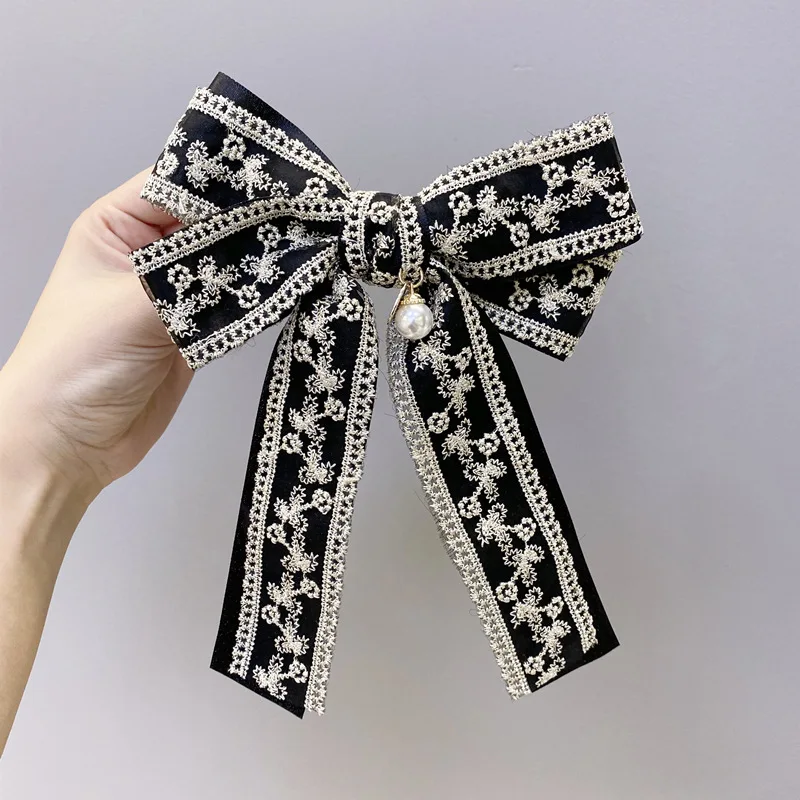 Women Lace Ribbon Hairgrips Headwear Fairy Temperament Barrette Lady Hair Clip Girls BB Hairgrip Korean Big Bow Hair Accessories
Women Lace Ribbon Hairgrips Headwear Fairy Temperament Barrette Lady Hair Clip Girls BB Hairgrip Korean Big Bow Hair Accessories
