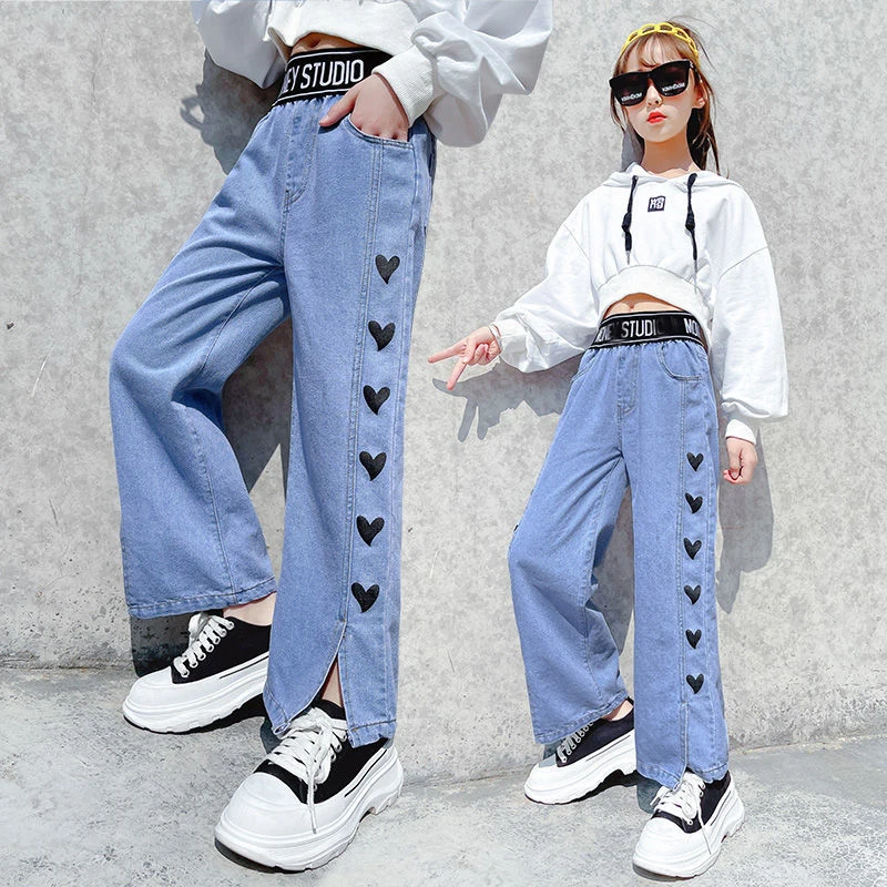 Summer Thin Cool Straight Jeans For Girls Teenage Children Korean Print Cotton Loose Denim Pants Kids Big Girls' Kids Clothes
Summer Thin Cool Straight Jeans For Girls Teenage Children Korean Print Cotton Loose Denim Pants Kids Big Girls' Kids Clothes