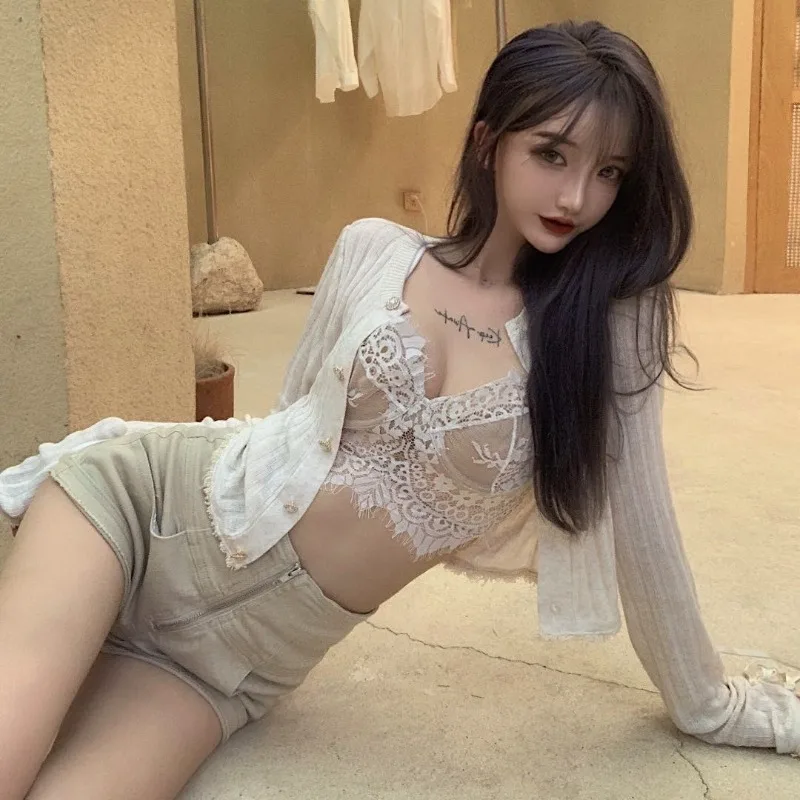Western Style Shorts Suit Women's Summer Knitted Elegant White Coat New Style Strap Fashion Three-Piece Suit Sexy Lady Girl Suit
Western Style Shorts Suit Women's Summer Knitted Elegant White Coat New Style Strap Fashion Three-Piece Suit Sexy Lady Girl Suit
