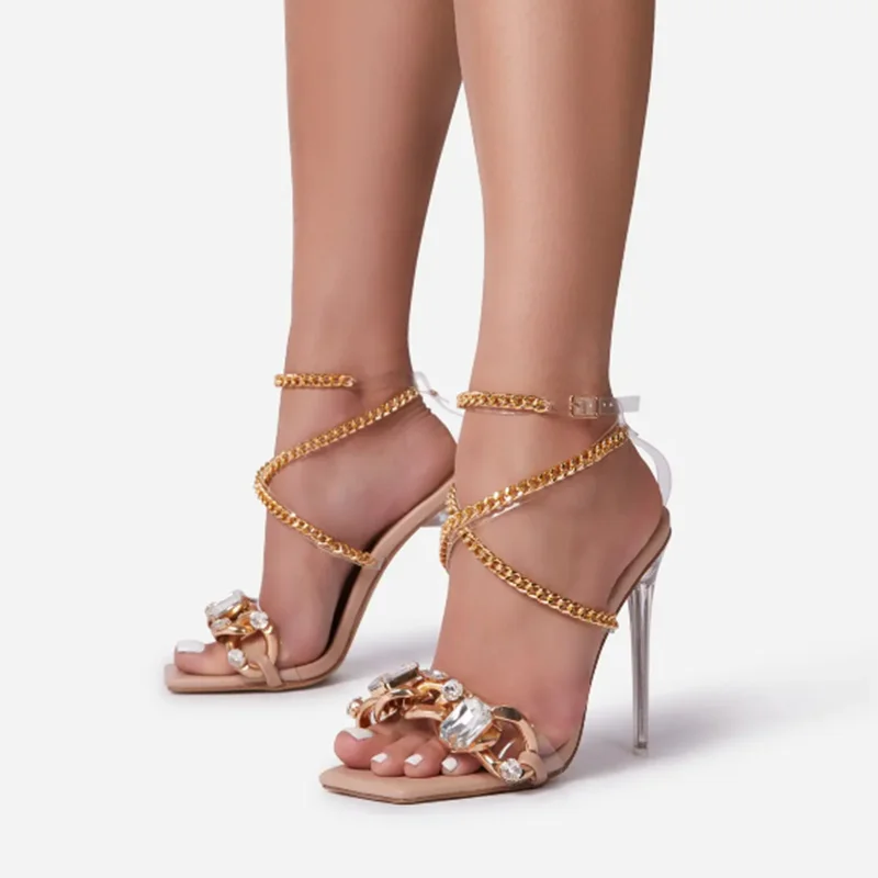 Concise Mixed Colors Peep Toe Chain Serpentine Sexy Summer Sandals Shoes for Women Party Cross-Tied Rome Classics Zapatos Mujer
Concise Mixed Colors Peep Toe Chain Serpentine Sexy Summer Sandals Shoes for Women Party Cross-Tied Rome Classics Zapatos Mujer
