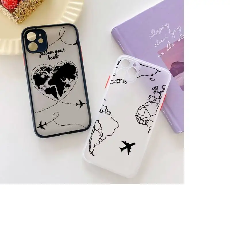 World map travl airplane pattern Phone Case Clear matte transparent For white iPhone 7 8 x xs xr 11 12 pro plus max mini Funda
World map travl airplane pattern Phone Case Clear matte transparent For white iPhone 7 8 x xs xr 11 12 pro plus max mini Funda