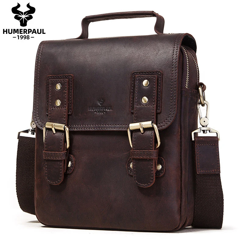 HUMERPAUL Men's Bag Genuine Leather Crossbody Bags for Men Messenger Bag Men Leather Designer Men's Shoulder Bags Male Handbag
HUMERPAUL Men's Bag Genuine Leather Crossbody Bags for Men Messenger Bag Men Leather Designer Men's Shoulder Bags Male Handbag