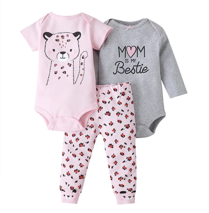 Комплект одежды из 3 предметов для новорожденных и маленьких мальчиков девочек