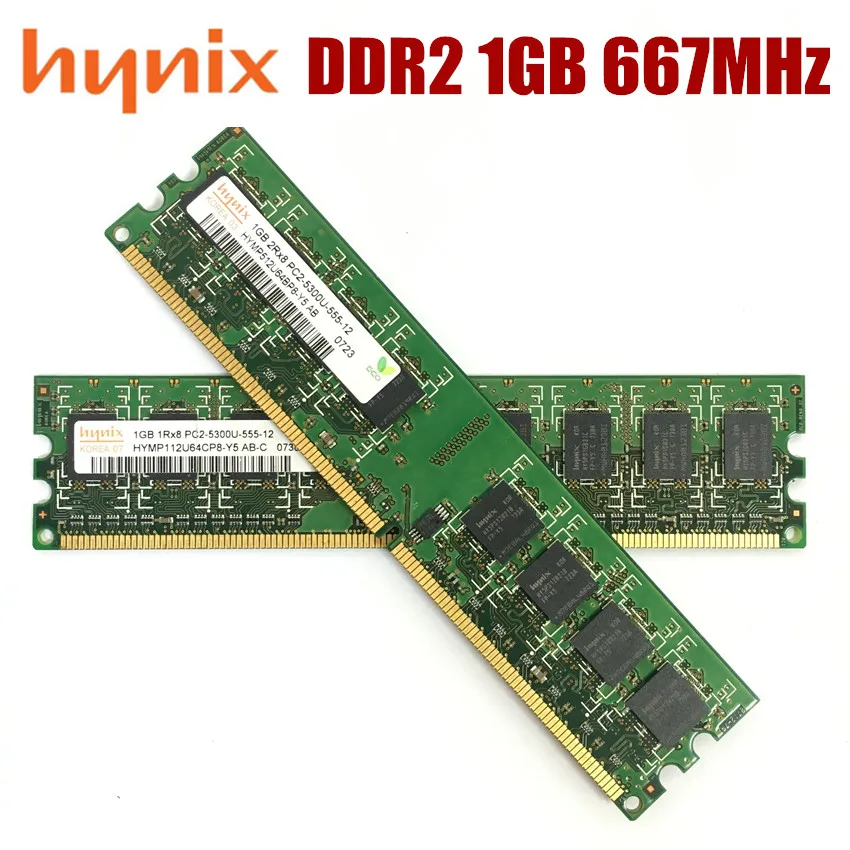 Оперативная память для компьютера Hynix чипсет DDR2 4 Гб 2 1 ГБ PC2 5300U 6400U 667 800 МГц |