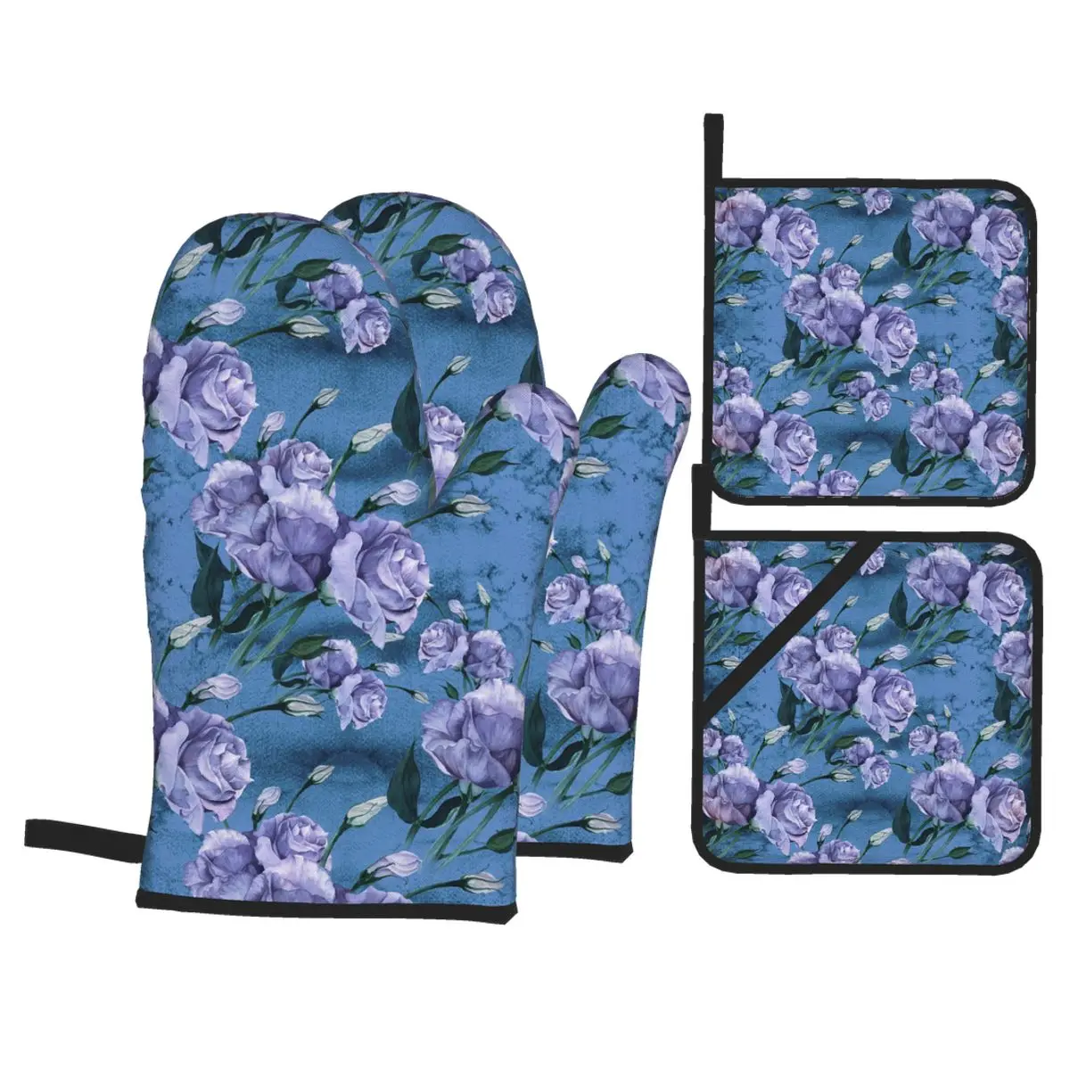 4 Set of Kitchen Gloves Insulation Eustoma Flowers And Buds Leaves Pad Cooking Microwave Gloves Baking BBQ Oven Potholders Mitts
4 Set of Kitchen Gloves Insulation Eustoma Flowers And Buds Leaves Pad Cooking Microwave Gloves Baking BBQ Oven Potholders Mitts