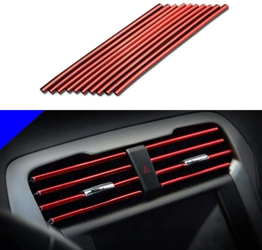 10 Pcs 20cm Car Air Conditioner Vent Outlet Trim Strip U Shape Chrome PVC Colorful Shiny Car Trim Strip for Car Decoration
10 Pcs 20cm Car Air Conditioner Vent Outlet Trim Strip U Shape Chrome PVC Colorful Shiny Car Trim Strip for Car Decoration