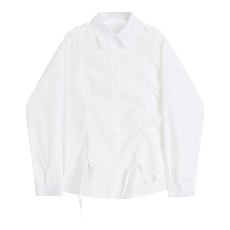2021 New Autumn Women Shirt Drawstring Design Single-Breasted Long-Sleeved Casual Loose All-Match Blouse Female French Chic Tops
2021 New Autumn Women Shirt Drawstring Design Single-Breasted Long-Sleeved Casual Loose All-Match Blouse Female French Chic Tops
