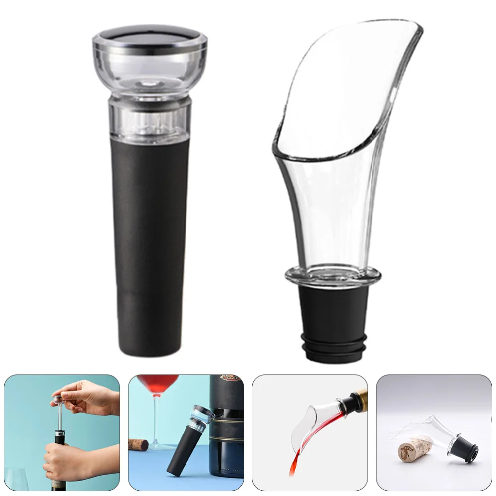 1 Set 2 Pcs Red Pourer Vacuum Bottle Stopper (Assorted Color) 
1 Set 2 Pcs Red Pourer Vacuum Bottle Stopper (Assorted Color)