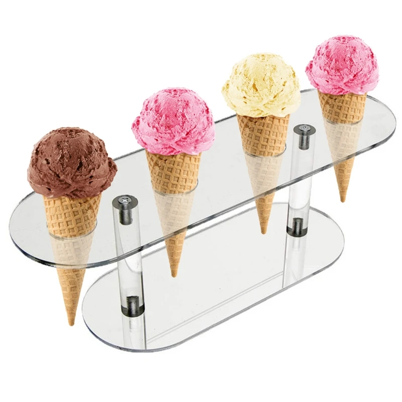 4 Holes Oval Acrylic Ice Cream Cone Holder Tray Transparent Sushi Roll Display Stand Rack Shelf Kitchen Gadgets
4 Holes Oval Acrylic Ice Cream Cone Holder Tray Transparent Sushi Roll Display Stand Rack Shelf Kitchen Gadgets