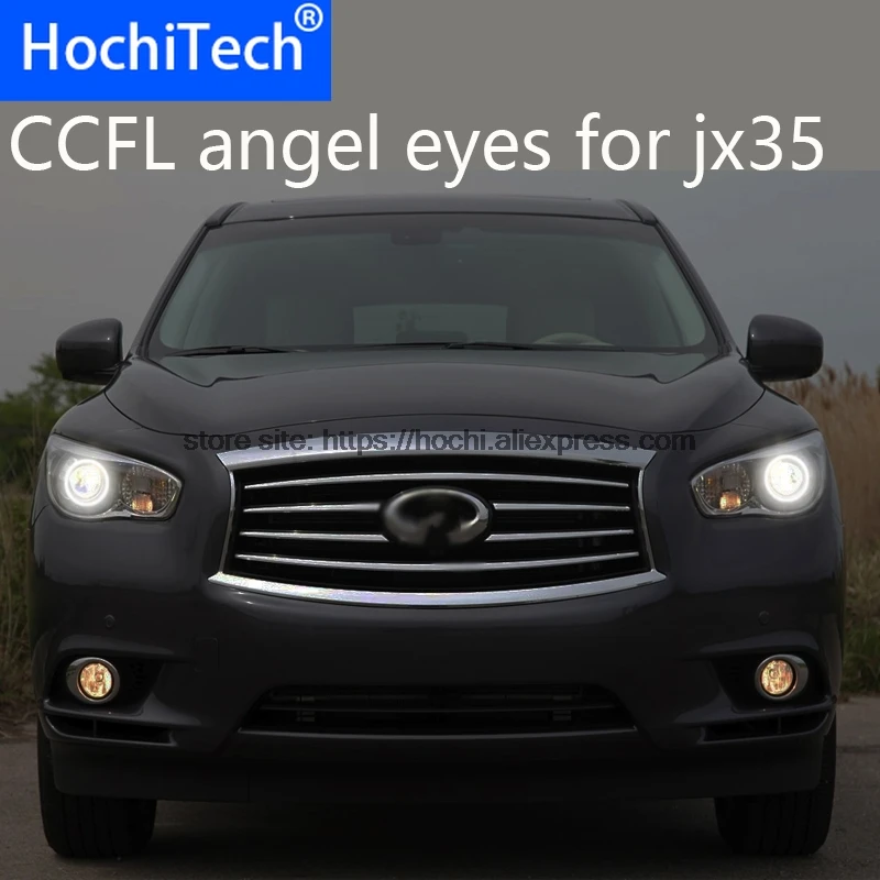 

HochiTech WHITE 6000K CCFL Headlight Halo Angel Demon Eyes Kit angel eyes light for nissan Infiniti JX35 2011 2012 2013