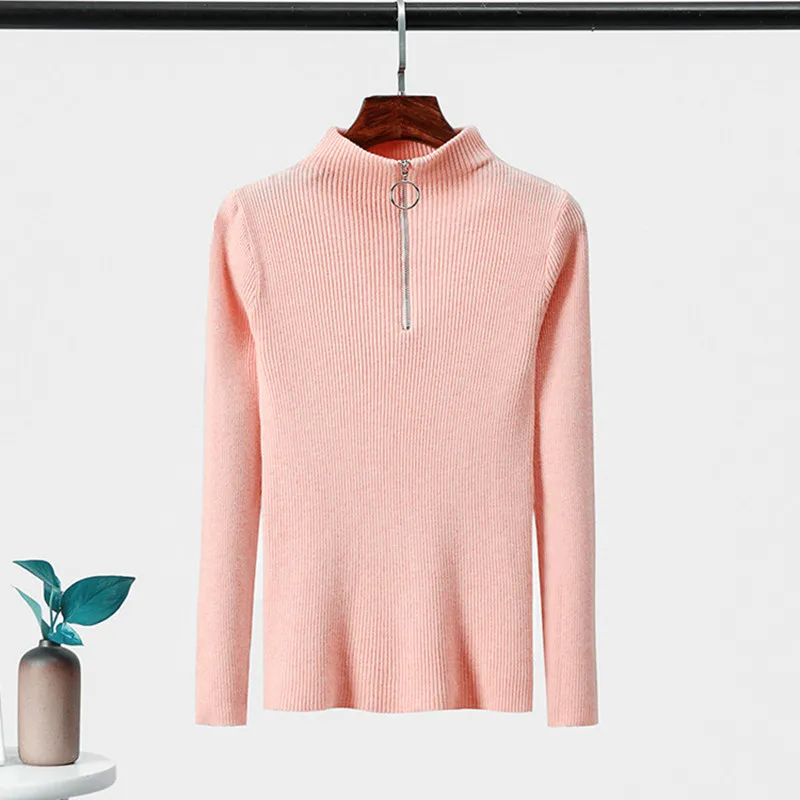 Zipper Half-High Neck Sweater Women Slim Autumn Winter Clothes 2020 Sueter Mujer Basic Fashion Bottom Pullovers Warm Soft Tops
Zipper Half-High Neck Sweater Women Slim Autumn Winter Clothes 2020 Sueter Mujer Basic Fashion Bottom Pullovers Warm Soft Tops