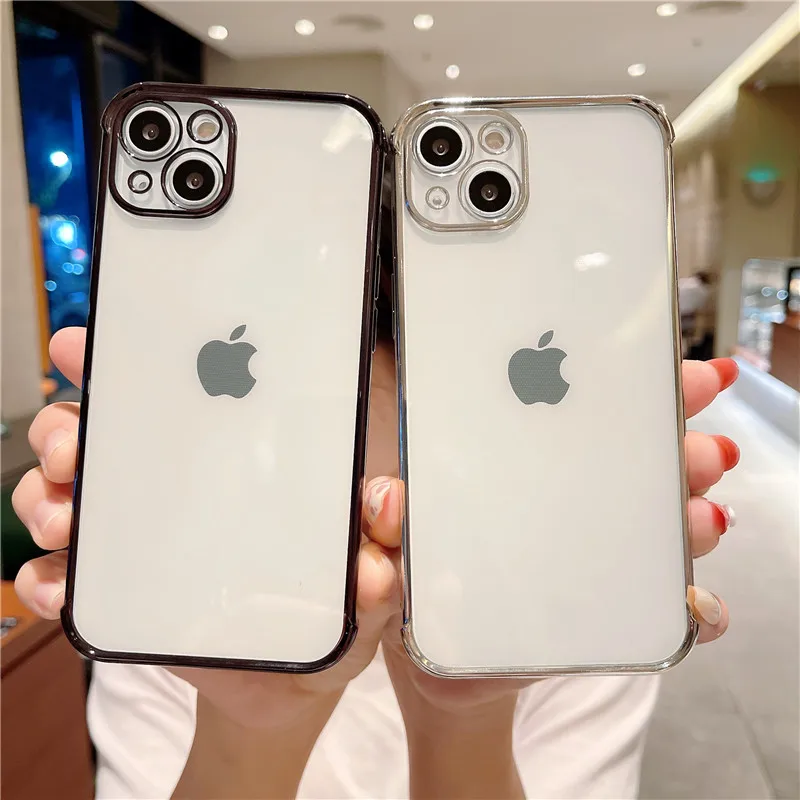 Luxury Electroplated Frame Phone Case For iphone 13 12 Mini 11 Pro XS Max 8 7 Plus X XR SE 2020 Clear Soft TPU Back Cover
Luxury Electroplated Frame Phone Case For iphone 13 12 Mini 11 Pro XS Max 8 7 Plus X XR SE 2020 Clear Soft TPU Back Cover