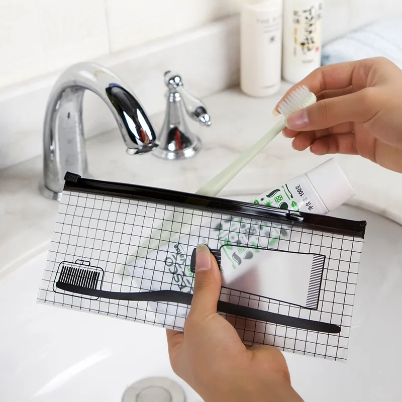 PVC Transparent Toothbrush Cosmetic Bag Women Travel Makeup Bag Organizer Storage Pouch Pencil case Toiletry Wash Kit Case
PVC Transparent Toothbrush Cosmetic Bag Women Travel Makeup Bag Organizer Storage Pouch Pencil case Toiletry Wash Kit Case