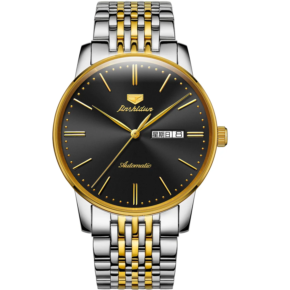 JSDUN Top Brand Stainless Steel Automatic Mechanical Watch, Tungsten Steel Material, Waterproof, Luminous,Japanese Luxury Men's 
JSDUN Top Brand Stainless Steel Automatic Mechanical Watch, Tungsten Steel Material, Waterproof, Luminous,Japanese Luxury Men's