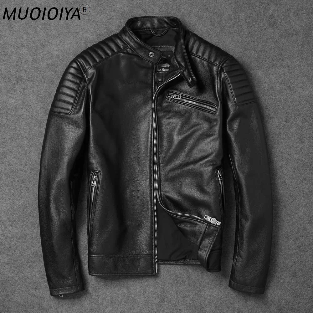 New Men Vintage Brown Genuine Leather Motorcycle Jacket Real Soft Cowhide Short Leather bomber jacket Winter Coats S-XXXL
New Men Vintage Brown Genuine Leather Motorcycle Jacket Real Soft Cowhide Short Leather bomber jacket Winter Coats S-XXXL