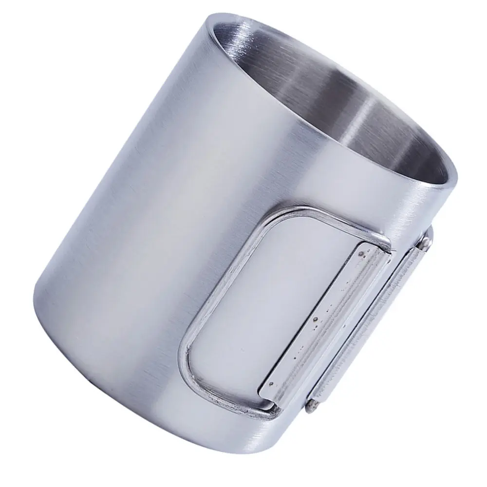1pc Camping Mug Cup Folding Water Cup Stainless Steel Outdoor Camping Cup
1pc Camping Mug Cup Folding Water Cup Stainless Steel Outdoor Camping Cup