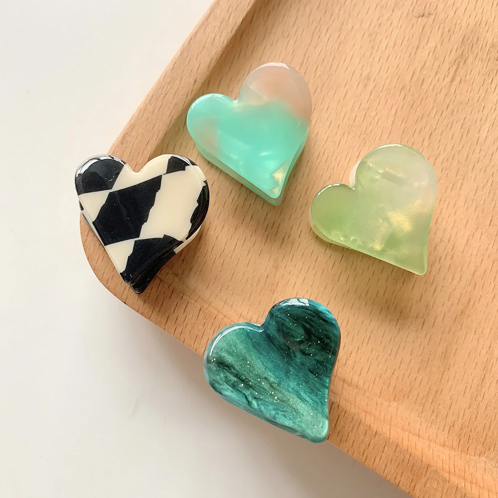 Small Green Seies Hair Clamp Claw Thick Hair Acetate Hair Clips Women Hair Claws Heart Shape 2022 New Design Accessories
Small Green Seies Hair Clamp Claw Thick Hair Acetate Hair Clips Women Hair Claws Heart Shape 2022 New Design Accessories