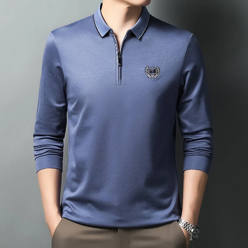 High-end designer embroidered polo shirt men's autumn 2021 new men's lapel long sleeve T-shirt casual fashion men's wear.
High-end designer embroidered polo shirt men's autumn 2021 new men's lapel long sleeve T-shirt casual fashion men's wear.