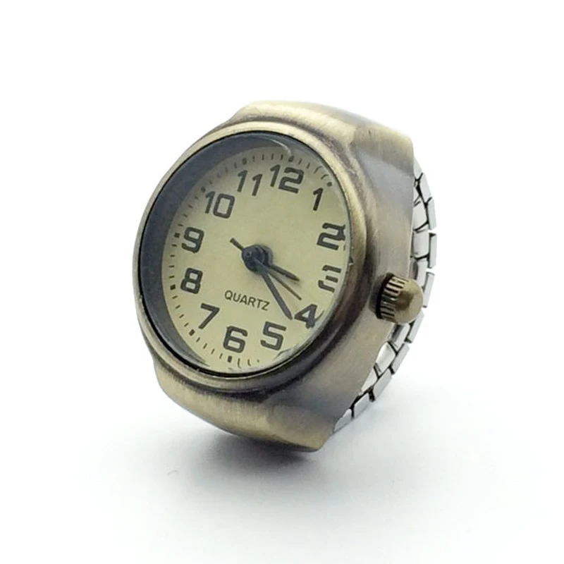 Винтажные эластичные кварцевые часы-кольца в стиле панк для женщин и мужчин