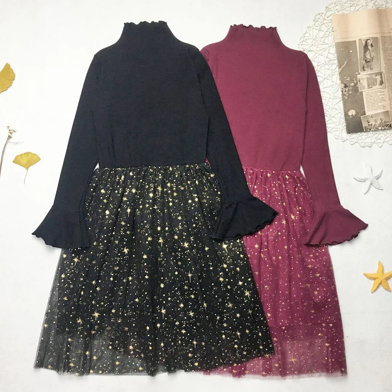 Solid Color Lace Sequined Dress For Girls Flare Sleeve Slim High Waist Dresses Kids Fashion Outfit Spring Autumn Clothing
Solid Color Lace Sequined Dress For Girls Flare Sleeve Slim High Waist Dresses Kids Fashion Outfit Spring Autumn Clothing