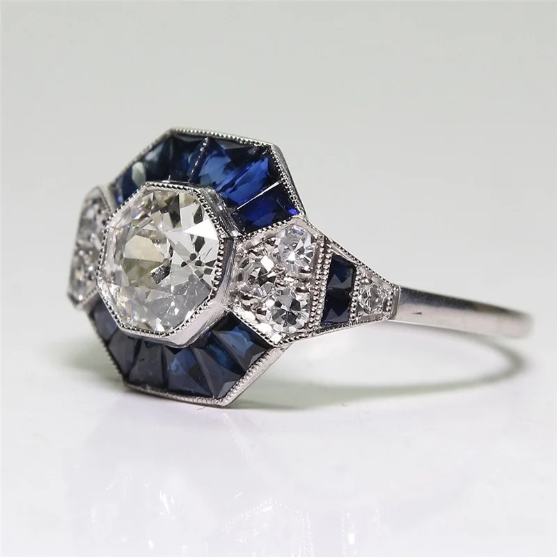 Classic Irregular Ladder Sapphire Women's Ring For Party Anniversary Fashion Jewelry Hand Accessories Size5-12 
Classic Irregular Ladder Sapphire Women's Ring For Party Anniversary Fashion Jewelry Hand Accessories Size5-12