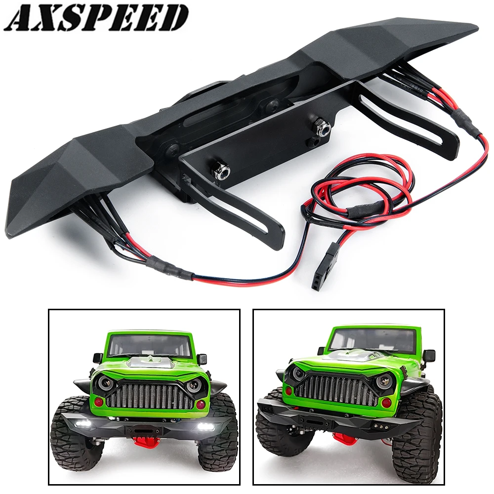 AXSPEED Metal Bumper with LED Light for Axial SCX10 II Traxxas TRX4 1/10 RC Crawler Car Upgrade Parts
AXSPEED Metal Bumper with LED Light for Axial SCX10 II Traxxas TRX4 1/10 RC Crawler Car Upgrade Parts