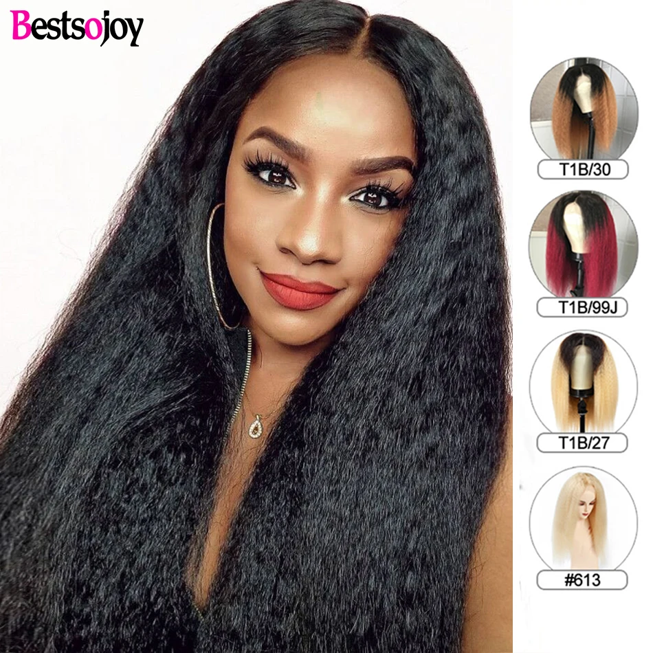 Bestsojoy Kinky Straight Wig 13x4 Lace Front Wig 180 Density 613 Blonde Human Hair Wigs For Black Women 8-26 inch Remy Hair
Bestsojoy Kinky Straight Wig 13x4 Lace Front Wig 180 Density 613 Blonde Human Hair Wigs For Black Women 8-26 inch Remy Hair