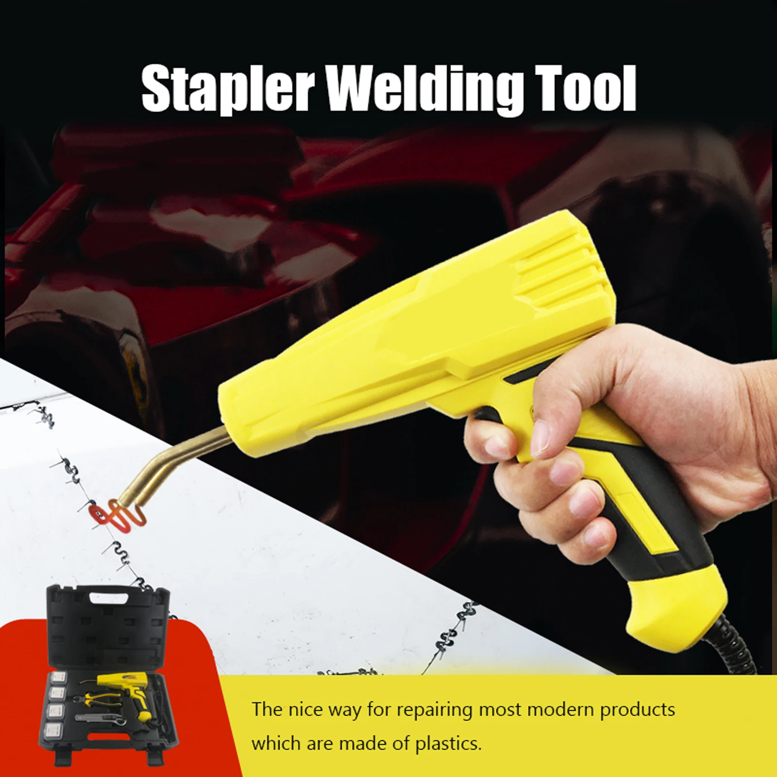 100W Portable Plastics Welding Machine Staplers Machine Plastics Welding Tools Repairings Tools Stapler Welding Tool 110V-220V
100W Portable Plastics Welding Machine Staplers Machine Plastics Welding Tools Repairings Tools Stapler Welding Tool 110V-220V