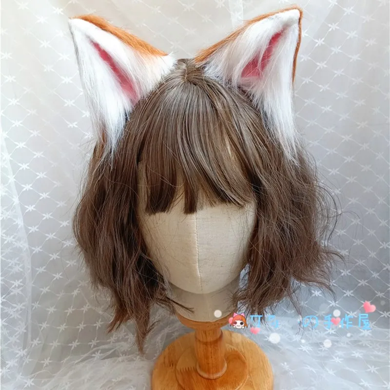 

Plush Simulation Stereo Animal Beast Ear Hairpin KC Headdress Cosplay Wolf Soft Girl Cute Furry Cat Ears Lolita Headband Props