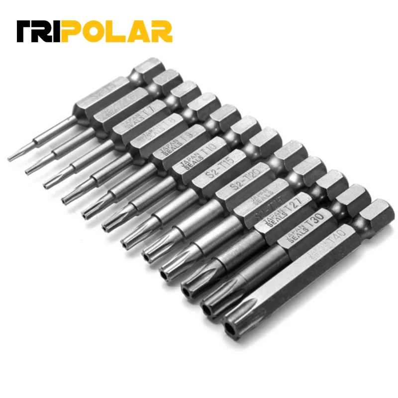 12pcs/Set 1/4 Inch 50mm T5-T40 Magnetic Torx Screwdriver Bits Kit screwdriver set precision screwdriver Dismountable under 5$
12pcs/Set 1/4 Inch 50mm T5-T40 Magnetic Torx Screwdriver Bits Kit screwdriver set precision screwdriver Dismountable under 5$