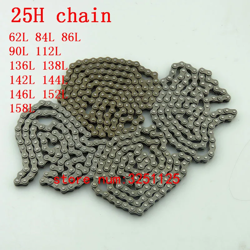 

25H Chain 62 84 86 90 112 136 138 142 144 146 152 158 Links with Link Spare For 47cc 49cc Mini Dirt Pocket Bikes Mini Motorcycle