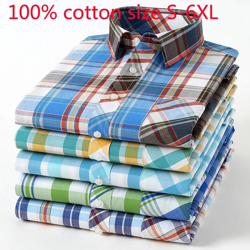 New Arrival Spring Men Cotton Long Sleeve Youth Plaid Casual Thin Extra Large Casual Shirts Summer Plus Size S-3XL 4XL 5XL 6XL
New Arrival Spring Men Cotton Long Sleeve Youth Plaid Casual Thin Extra Large Casual Shirts Summer Plus Size S-3XL 4XL 5XL 6XL