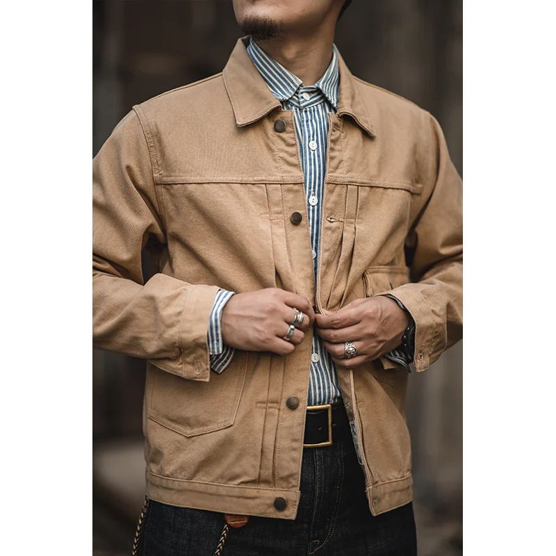 New 2021 Canvas Work Jacket Men Vintage Chore Coat Amekaji Jacket Erkekler Ceket Bleu de Traavail Engineer Sack Coat
New 2021 Canvas Work Jacket Men Vintage Chore Coat Amekaji Jacket Erkekler Ceket Bleu de Traavail Engineer Sack Coat