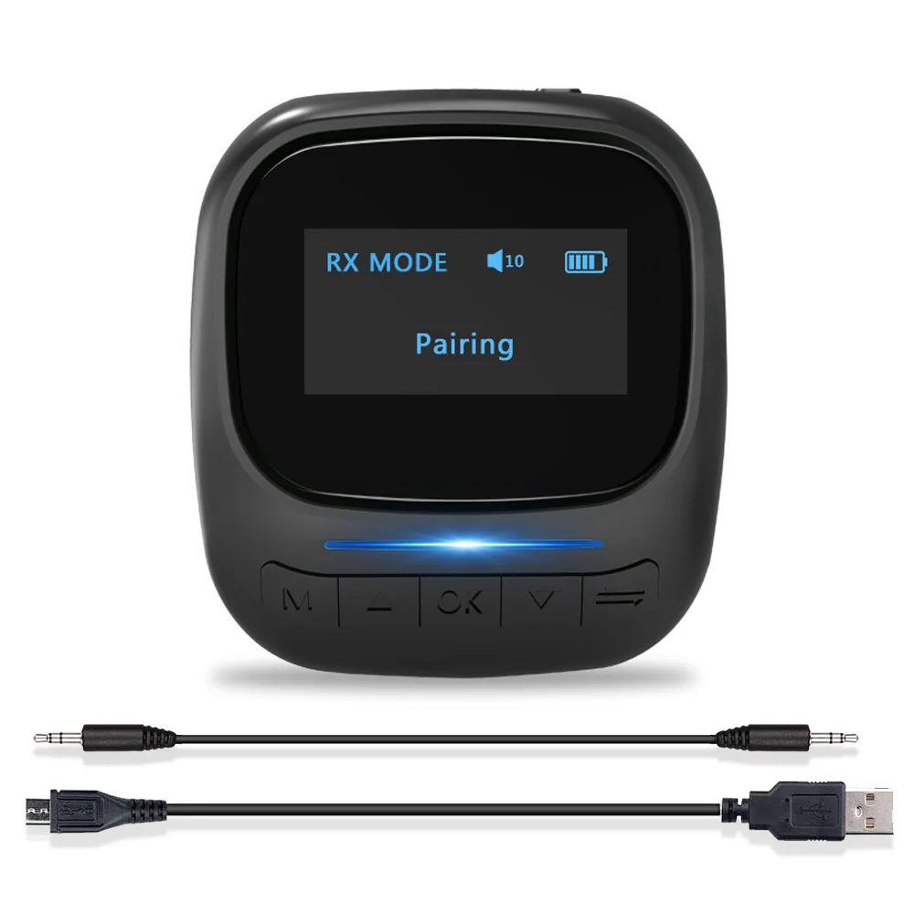 Bluetooth 5.0 Audio Transmitter Receiver Wireless USB 3.5mm AUX Jack Adapter with OLED Display for TV Car PC Headphone
Bluetooth 5.0 Audio Transmitter Receiver Wireless USB 3.5mm AUX Jack Adapter with OLED Display for TV Car PC Headphone