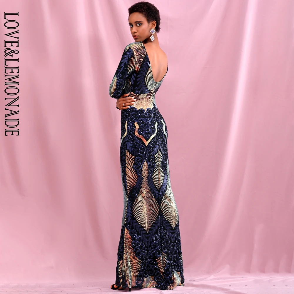 LOVE&LEMONADE Sexy Open Back Geometric Element Sequins Bodycon Party Maxi Dress LM81238-2A
LOVE&LEMONADE Sexy Open Back Geometric Element Sequins Bodycon Party Maxi Dress LM81238-2A