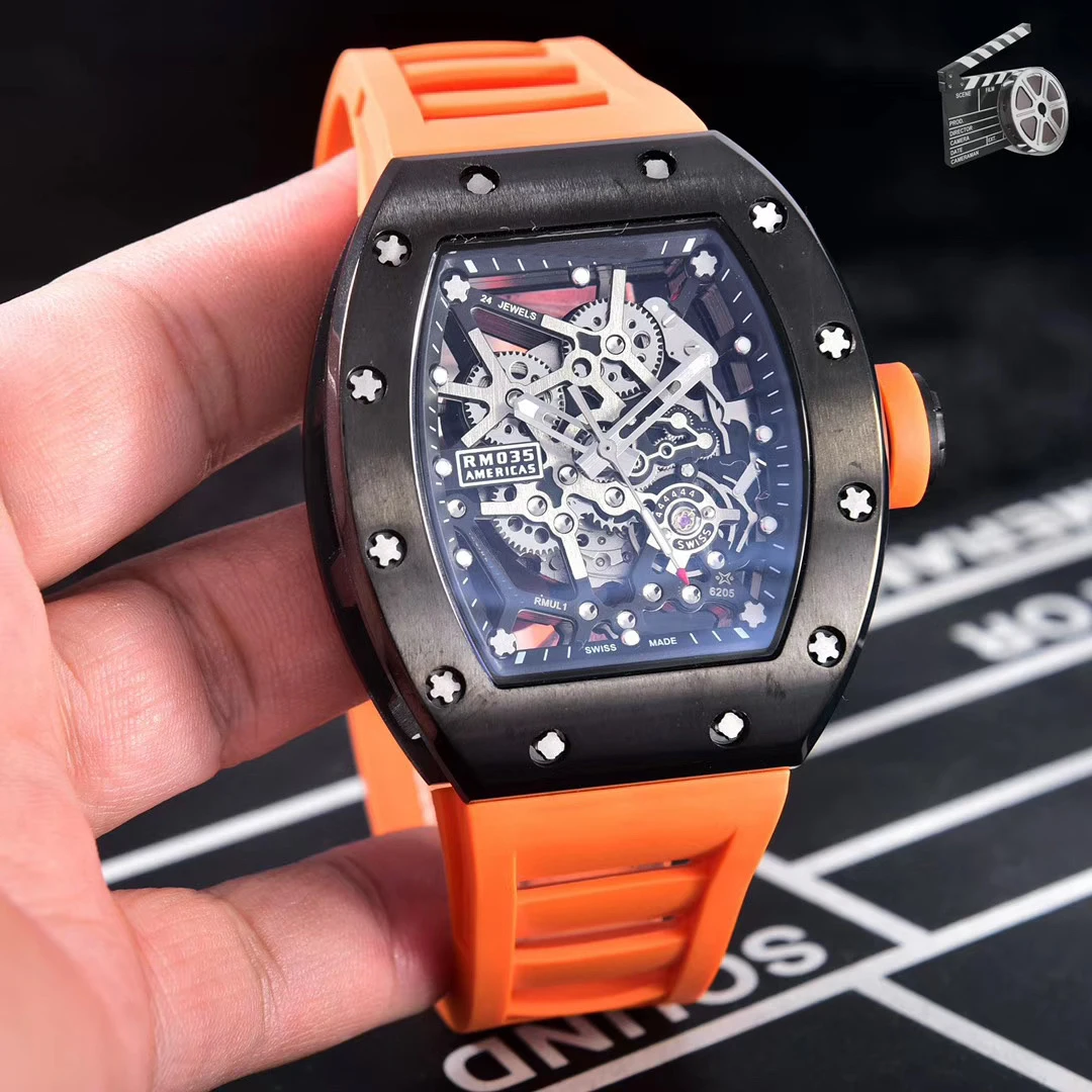 Classic New Full Black Case Red Black Orange Rubber Men Stainless Steel Watch Sapphire Automatic Mechanical Calendar Sport
Classic New Full Black Case Red Black Orange Rubber Men Stainless Steel Watch Sapphire Automatic Mechanical Calendar Sport