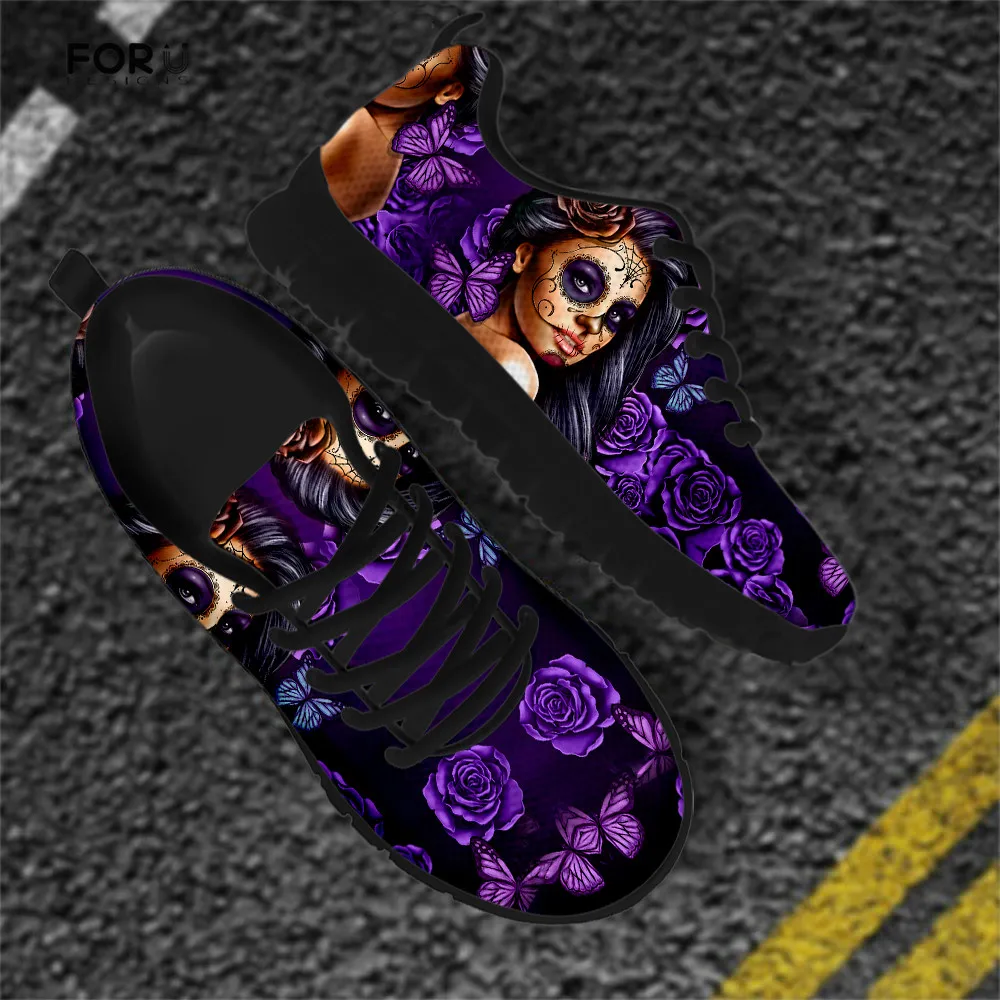 FORUDESIGNS Skull Day of the Dead Purple Women Sneakers Shoes Woman Flats Ladies Spring Air Mesh Comfortable Women's Zapatos
FORUDESIGNS Skull Day of the Dead Purple Women Sneakers Shoes Woman Flats Ladies Spring Air Mesh Comfortable Women's Zapatos
