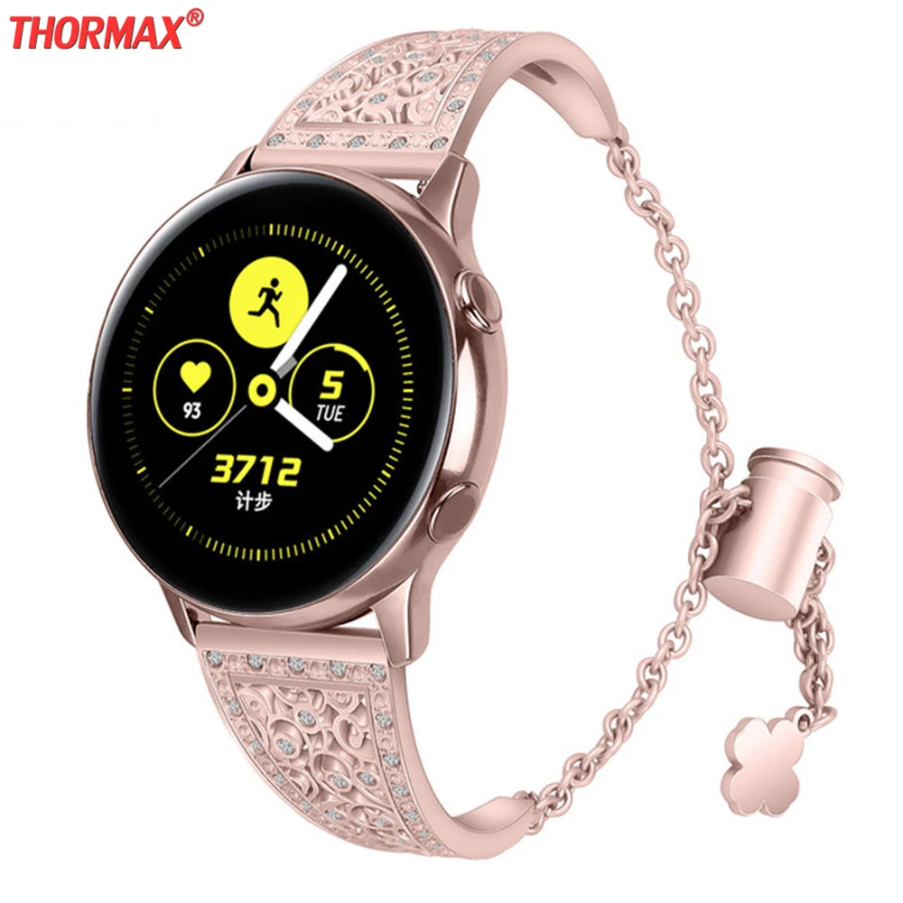 Браслет для Samsung Galaxy Watch 42 мм 46 роскошный женский браслет из нержавеющей стали с