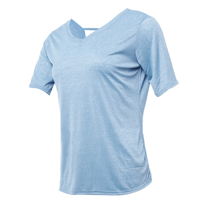 VANSYDICAL Running Shirt Women Loose Cross Back Hem Short Sleeve Sports Wear for Women Gym Clothing Workout Shirt Women Casual
VANSYDICAL Running Shirt Women Loose Cross Back Hem Short Sleeve Sports Wear for Women Gym Clothing Workout Shirt Women Casual