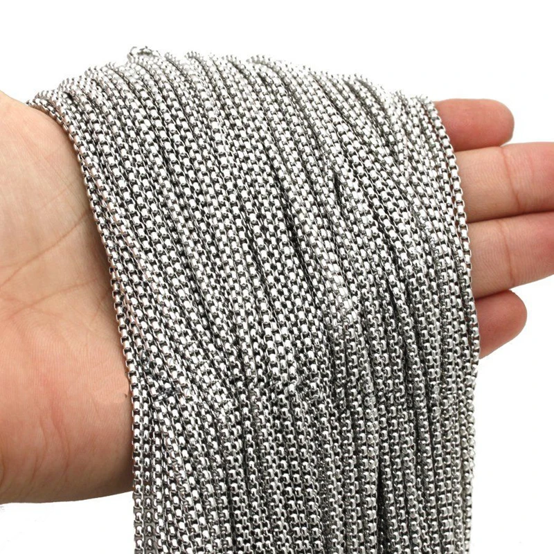 Granny Chic Wholesale Jewelry 10pcs/Lot 2/3/5mm 316L Stainless Steel Silver Unisex Rolo Box Aberdeen Chain DIY Bulk for Men
Granny Chic Wholesale Jewelry 10pcs/Lot 2/3/5mm 316L Stainless Steel Silver Unisex Rolo Box Aberdeen Chain DIY Bulk for Men