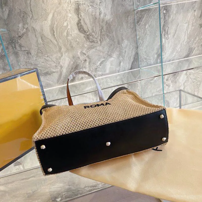Luxury Design Straw Tote Bag for Women Handwoven Big Shopping Bag Letter Embroidered Shoulder Bag Fashion Summer Handbag Brand
Luxury Design Straw Tote Bag for Women Handwoven Big Shopping Bag Letter Embroidered Shoulder Bag Fashion Summer Handbag Brand